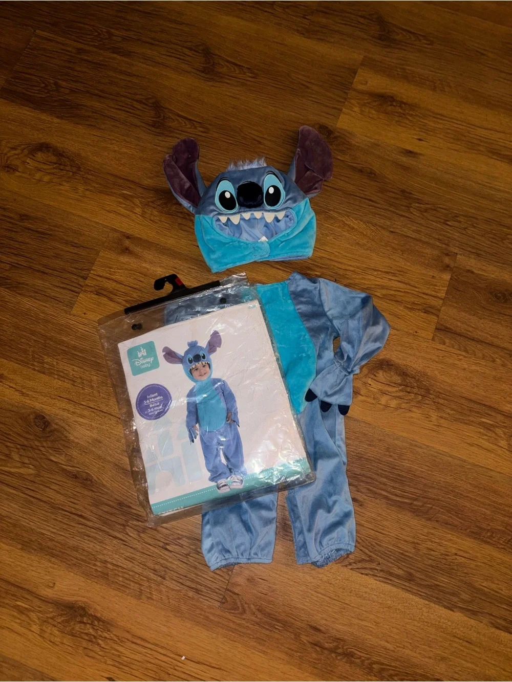 Disney Blue and Teal Stitch Plush Kids Costume 3-6 Months